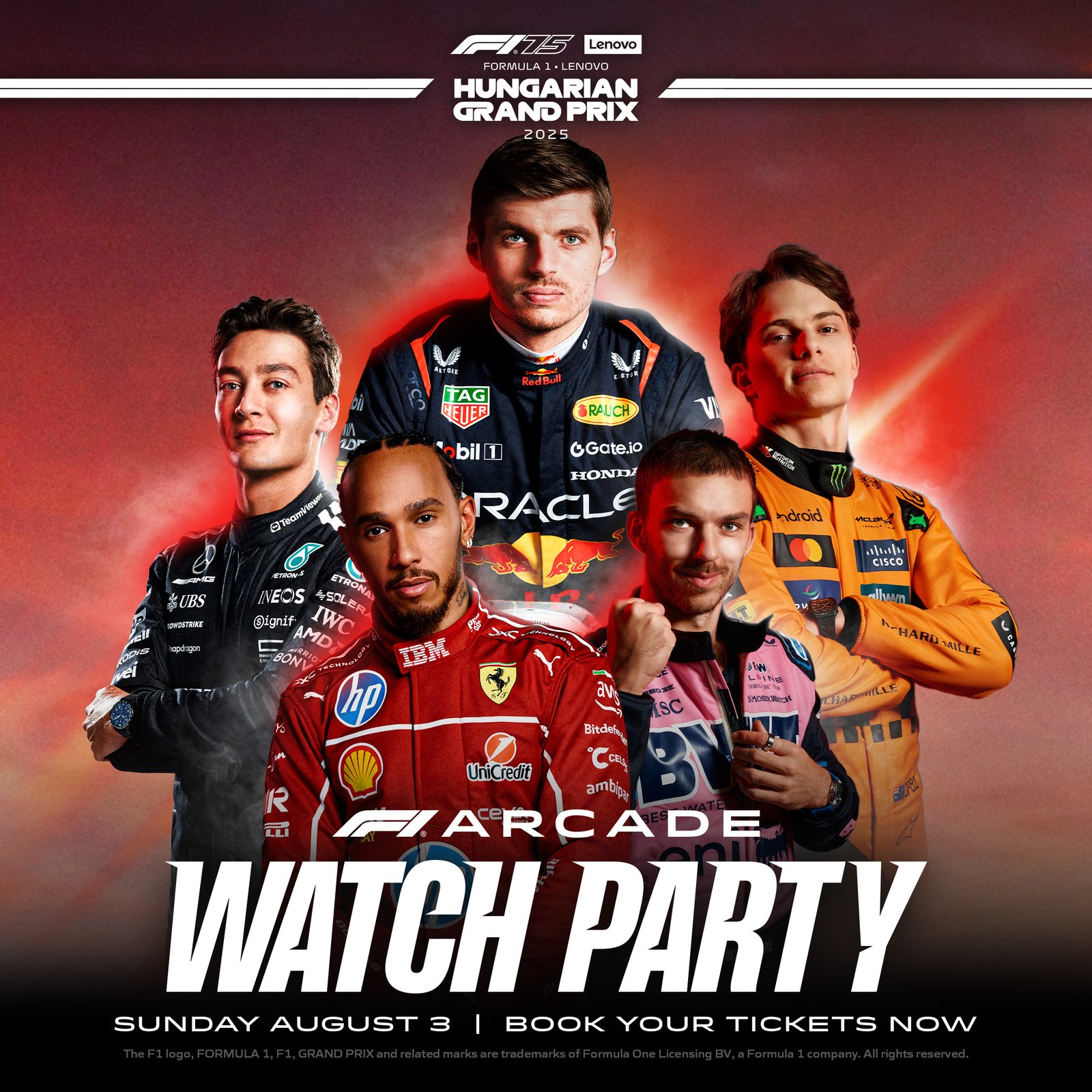 OFFICIAL F1® ARCADE BUDAPEST WATCH PARTY
